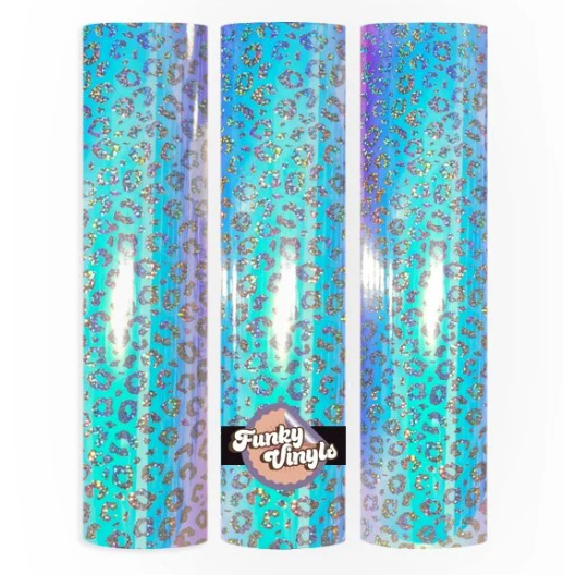 Funky Vinyls Opal Leopard White