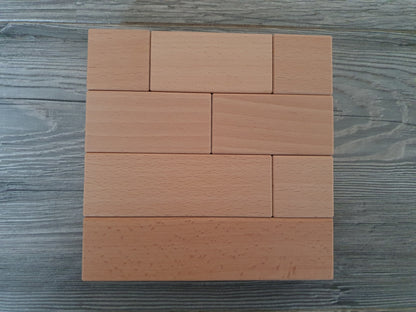 Houten blok 4,5 x 4,5 x 4,5 cm