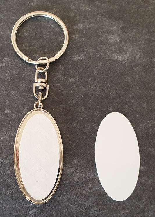 Metalen Sleutelhanger Ovaal