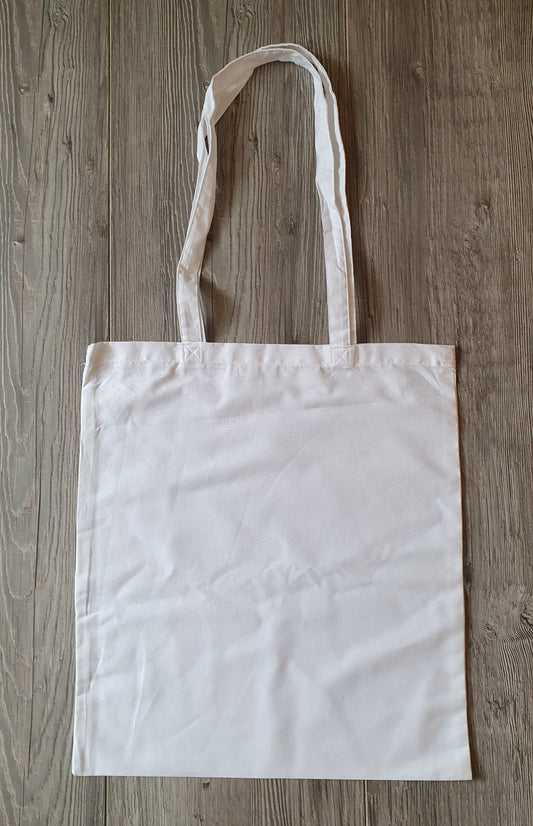 Katoenen Tas - Wit - 42 x 38 cm