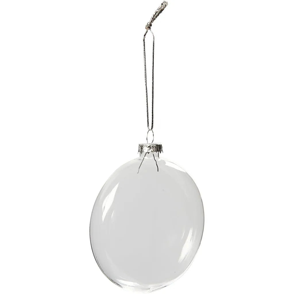 Glazen Kerstbal plat