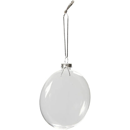 Glazen Kerstbal plat