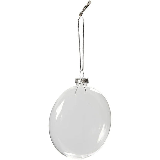 Glazen Kerstbal plat