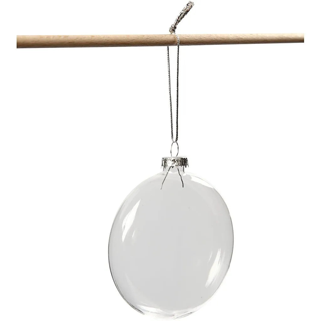Glazen Kerstbal plat