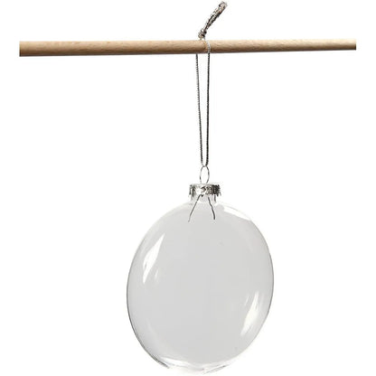 Glazen Kerstbal plat