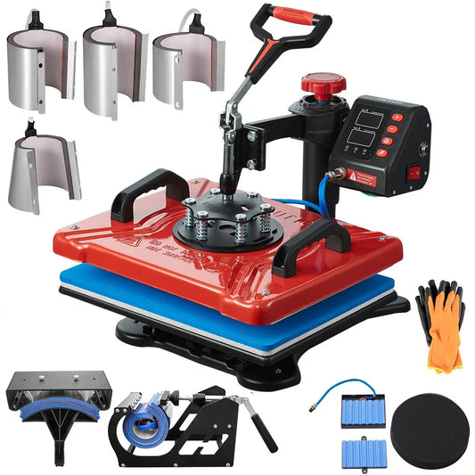 Vevor 10 in 1 Warmte pers Rood